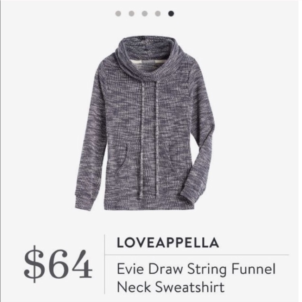 Loveapella Evie DrawString Funnel Neck Sweatshirt